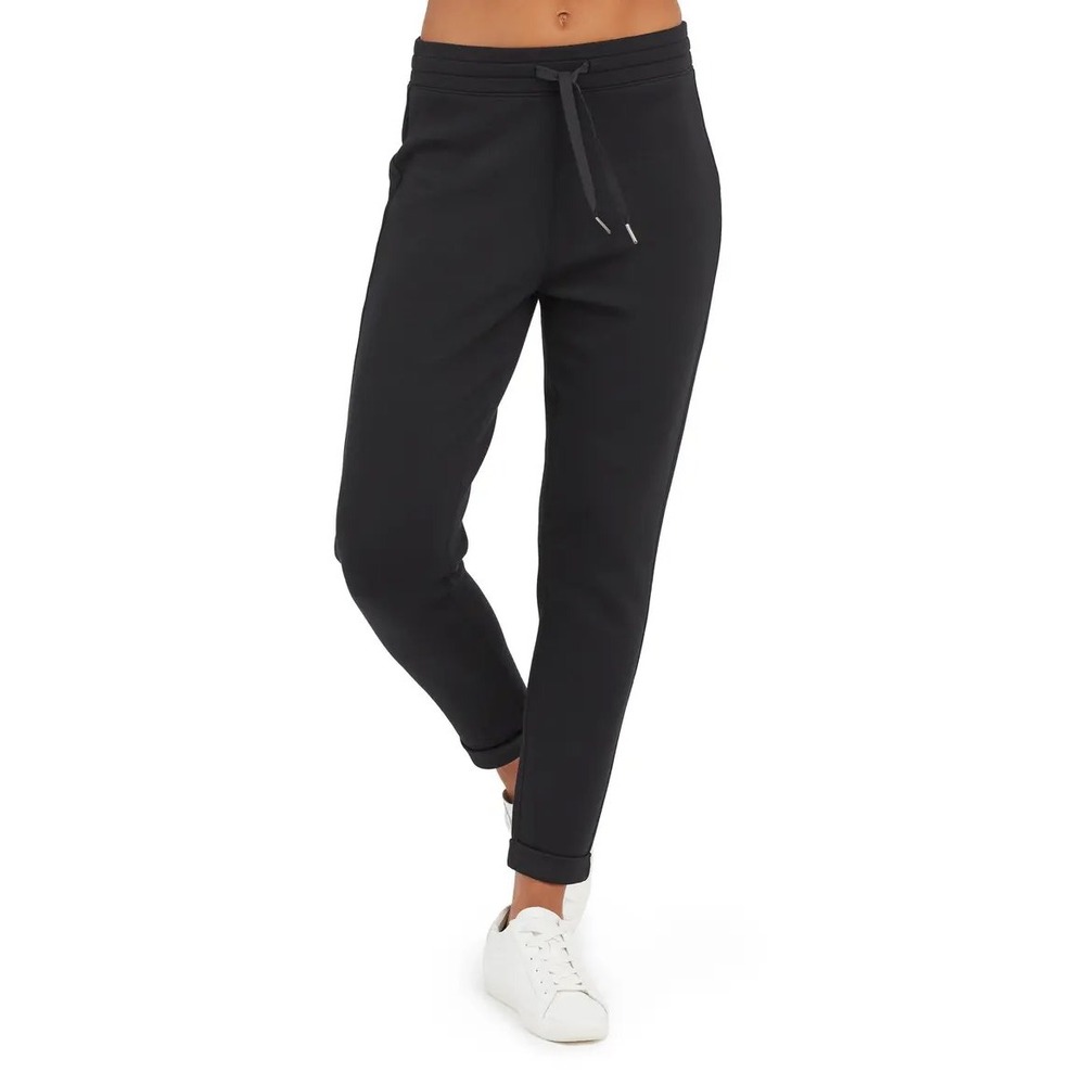 Spanx AirEssentials Tapered Pants Very Black XL Drawstring Joggers Loungewear